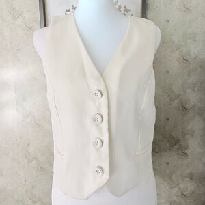 Cream Button-Up Vest